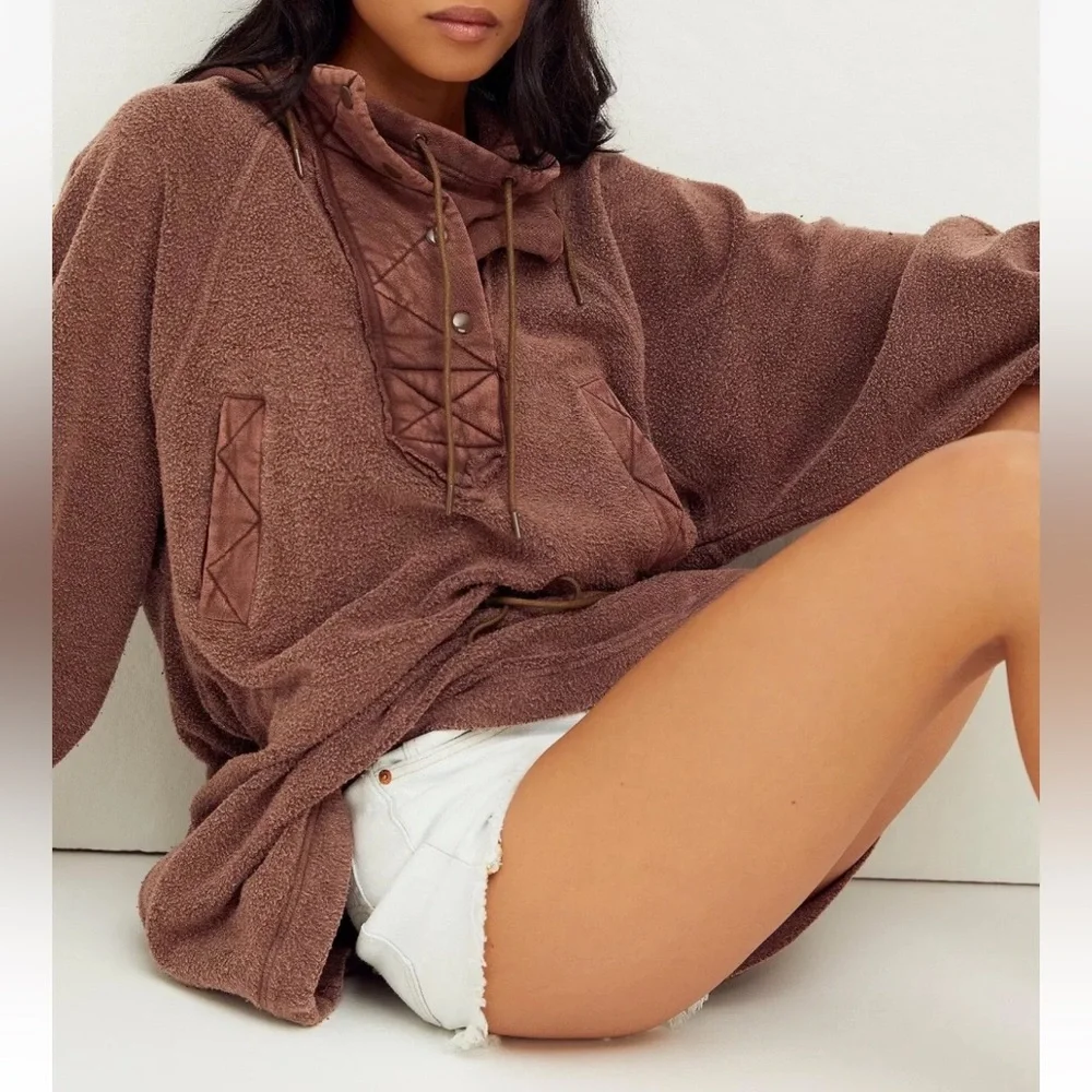 Free People Sadie Surplus Knit Jacket Oversized Hoodie XS - Picture 3 of 7